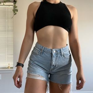 Denim High Waisted Shorts